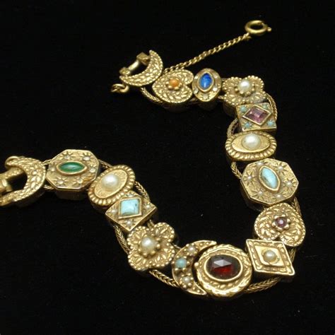 vintage goldette slide bracelet